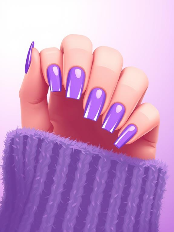 chic purple nail designs